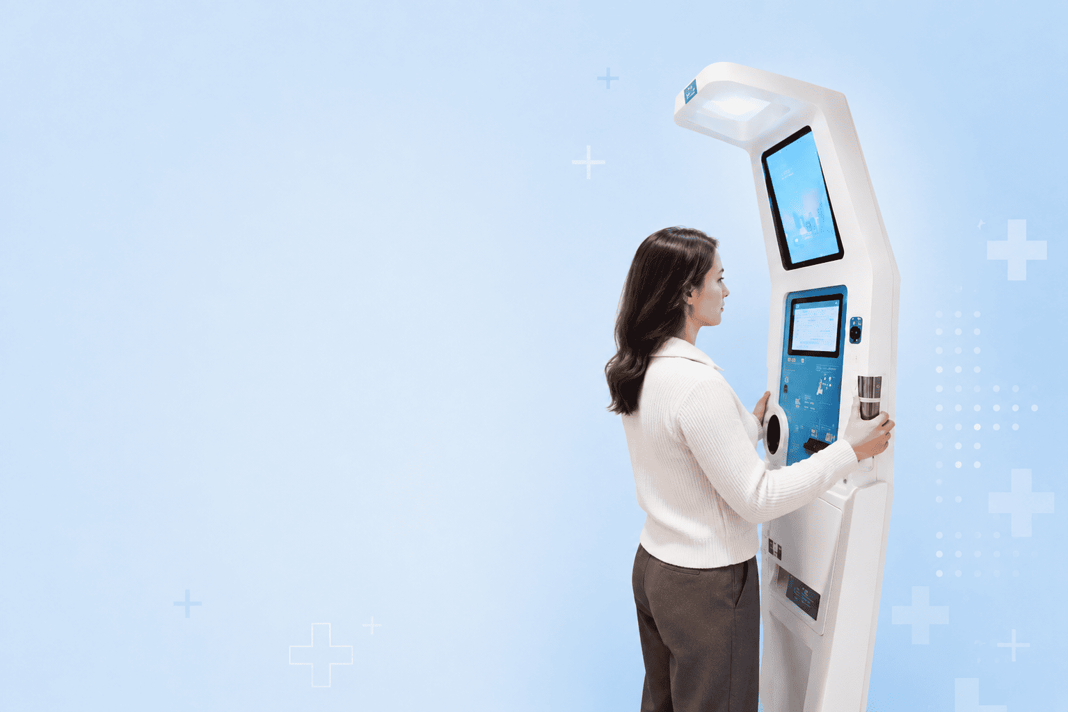 Station de prévention santé connectée installée en pharmacie d'officine